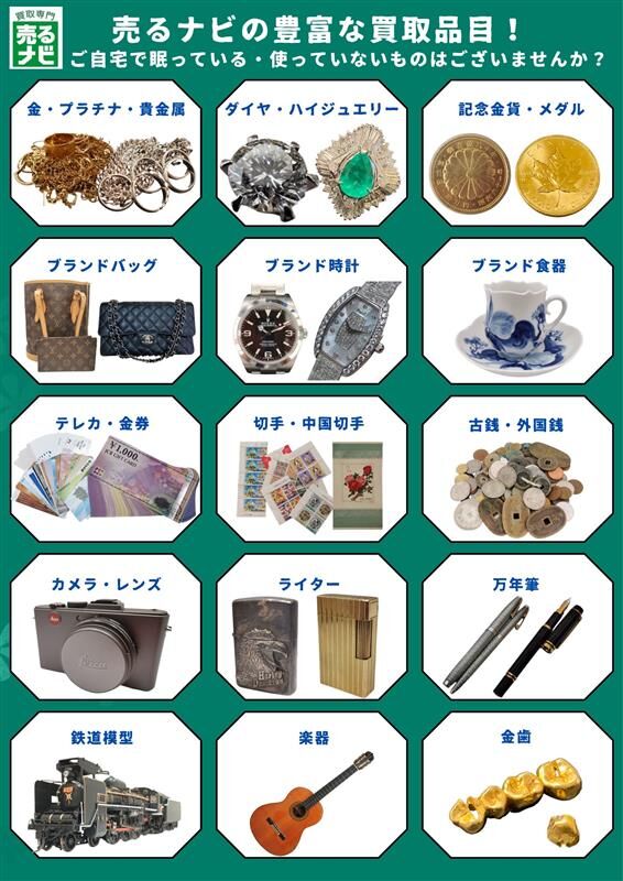 【買取品目一覧】売るナビ・マルナカ木太店